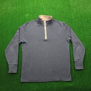 The Normal Brand Sweatshirt Mens Medium Heather Blue 1/4 Zip Pullover Casual